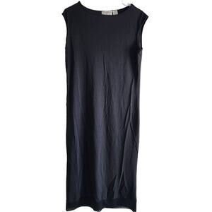 Parisian Signature Stretch Womens Sz S Maxi Dress Solid Black